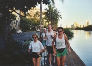 Morgenlauf in Waikiki